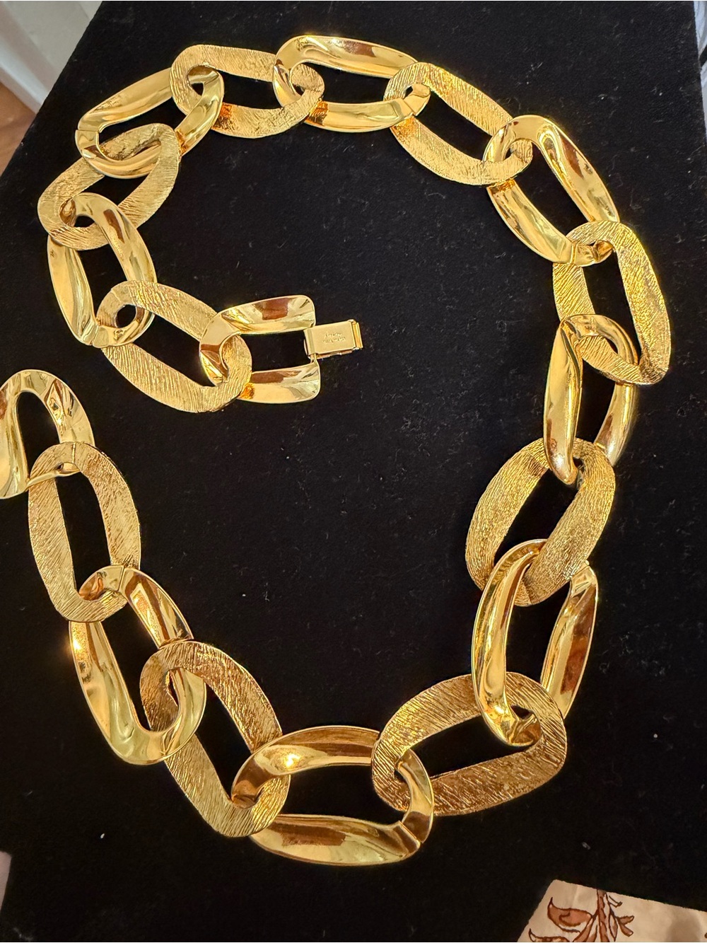 Napier Bold Gold Link Necklace - Picture 3 of 5